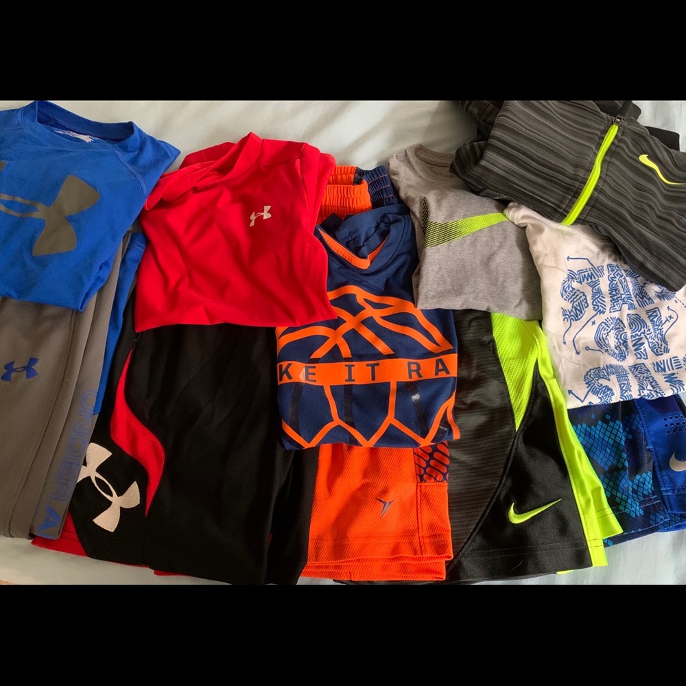 Used - Five tops & shorts/pant Boys size 7-8